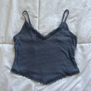 Blue Lace Trim Tank